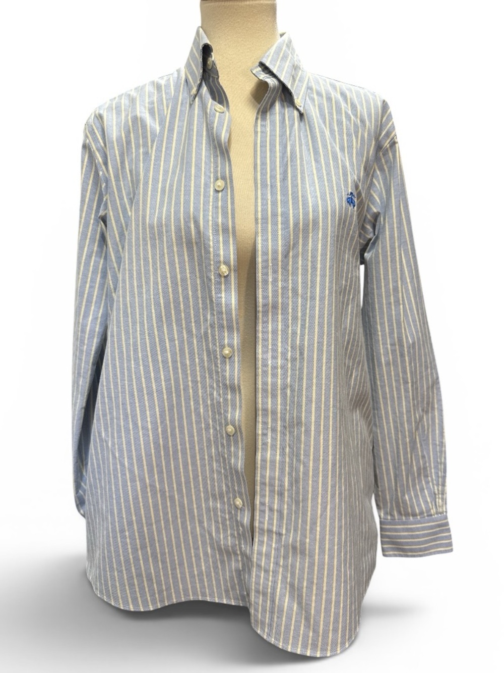 Brooks Brothers Light Blue Striped Button-Down Shirt #594